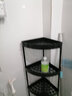 梵俪琳卫生间置物架家用落地多层墙角收纳神器三角架沐浴冲凉房浴室架子 雅典黑【升级加高款】 5层 37cm 实拍图