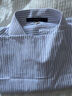 罗蒙短袖衬衫男士薄款条纹衬衫商务职业工装衬衣男装L82D08-15白 40 实拍图