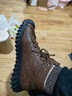 西域骆驼棉鞋男休闲高帮棉皮鞋冬季羊毛保暖防滑软底男鞋户外抗寒雪地靴子 21030黑色棉 42 实拍图