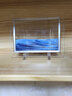 贝鲁斯 沙漏摆件玻璃流沙画3D山水画家居装饰品儿童礼物创意办公室桌面 蓝色 7寸（长21.5cm，宽17cm） 实拍图