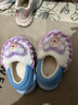 迪士尼儿童棉拖鞋包跟女童毛拖秋冬爱莎公主室内拖鞋家居鞋 浅紫 30-31 实拍图
