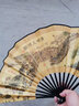 臻品金藝古风折扇男中国风10寸丝绸绢布扇子中式客厅家居手工装饰品摆件 清明上河图黄色【10寸】 实拍图