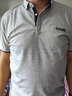花花公子短袖t恤男夏季男士翻领Polo冰丝衫潮流半袖商务上衣服男装夏装 灰色黑 4XL 实拍图