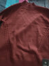 恒源祥2025新款羊毛衫女秋冬加厚宽松保暖针织毛衣半高领百搭显瘦打底衫 枫叶红 2XL 【建议130-140斤】 实拍图