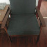 积木部落 实木沙发客厅小户型单人沙发椅双人休闲椅子布艺沙发办公可拆洗 蓝色胡桃腿（单人位） 实拍图