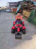 小酷贝美儿童全电动挖掘机男孩可遥控2-3-4-6岁宝宝大号可坐骑玩具电动车 热情红-大电瓶+单驱动 实拍图
