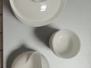 瑞玖 骨瓷功夫茶杯茶道泡茶品茶盖碗功夫茶具白水墨虾骨质瓷陶瓷茶具 纯白茶具套装6件（可加杯） 实拍图