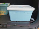 稳斯坦 W305 彩色带提手收纳箱 周转箱 带滑轮储物箱杂物工具带盖整理箱 蓝色40L 实拍图