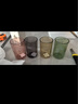 ecoco意可可漱口杯情侣刷牙杯透明牙膏牙刷收纳盒儿童漱口杯轻奢家用牙刷杯子 珊瑚粉+常青藤 实拍图