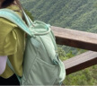 米菲（MIFFY）背包女双肩包大学生初中高中书包高颜值ins简约可爱风纯色带挂件 绿色 实拍图