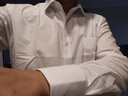 宾牧鸟商务胖子衬衫男宽松特大码长袖白衬衣加肥加大号休闲免烫职业工装 白色 2XL 43适合180-190斤 实拍图