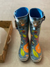 EVERCREATURES英国雨鞋女雨靴防水鞋女天然橡胶防滑雨鞋时尚印花雨靴高筒水鞋女 圣诞涂鸦10DAH 40 实拍图