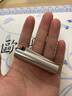 可利福（CLIPPER）砂轮式充气金属滑轮气体打火机生日礼物小巧精致火石轮火机 亚光银 1支 实拍图