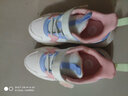 361°童鞋儿童运动鞋女童休闲鞋春秋新款女小童3-6岁鞋子魔术贴百搭鞋 羽毛白/幻象蓝/日落粉色 30 实拍图