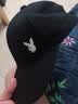 花花公子（PLAYBOY）帽子 棒球帽男女情侣遮阳帽 休闲嘻哈街舞鸭舌帽散步防晒 【兔头款黑色】 实拍图