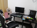 美舒庭 电脑桌学生家用学习书桌双人书架转角组合桌台式拐角L型电竞桌子 黑色右转角 120x80x74cm 实拍图
