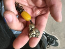 ESCASE黄铜貔貅汽车钥匙挂件电动车锁匙扣圈摩托车环比亚迪吉利理想奔驰 实拍图