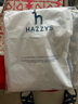 哈吉斯（HAZZYS）男装 夏款衬衣男泡泡纱清爽格子短袖衬衫男ATCZK1BBF51 藏青色NV XL （180/100A 50） 实拍图