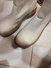 百丽（Belle）百搭弹力靴女商场同款芒果头平跟休闲短靴A2P1DDD3 米白-单里 38 (240mm) 实拍图