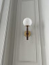 法式复古中古风壁灯卧室床头灯美式白蜡木客厅背景墙楼梯灯具 白蜡木+胡桃色-直径15X高40cm-送 晒单实拍图