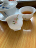 陶艺公社 茶杯 手绘德化薄胎白瓷功夫茶具家用办公个人闻香喝茶单杯品茗杯 桃花款-60ml 实拍图