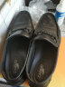 卡帝乐鳄鱼（CARTELO）商务经典豆豆鞋牛皮鞋一脚蹬懒人商务休闲男鞋9061 黑色 40 实拍图