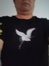 简拓 2022夏季新品薄款中国风刺绣仙鹤纯棉短袖T恤 学生情侣装体恤男大码半袖衫 2011黑色 XL码(140-160斤) 实拍图