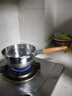 宏利 304不锈钢日式雪平锅小奶锅辅食煎煮锅小火锅泡面加厚三层钢 304单层钢雪平锅 18cm 1.6L 实拍图
