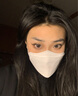 万宝绿kn95口罩立体3d透气柳叶型成人口罩独立装高颜值女白色鱼嘴型口罩 出口品质【波浪型-莫兰迪六色混装30只】独立装 实拍图
