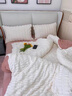 无印良品雕花獭兔绒四件套牛奶绒床上四件套床单法兰绒被套200*230cm奶白 实拍图