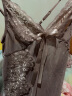 布奇琳（BUQILIN）大码镂空性感睡衣女品牌新款镂空透明网纱吊带纯欲夏季两件套装 粉色（睡裙+睡袍） L（建议95~110斤） 晒单实拍图