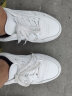 回力小白鞋男士秋冬季皮面休闲运动板鞋百搭平底款舒适潮流轻便鞋子男 白绿 43 实拍图