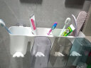馨颜牙刷架牙刷杯套装防尘透明浴室置物架卫生间漱口杯刷牙杯免打孔 四口款+挤牙膏器 实拍图
