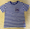 真维斯（Jeanswest）男童t恤短袖夏季新款儿童条纹海魂衫舒适夏装男孩夏天休闲上衣潮 蓝 J棒球运动 140 cm 实拍图
