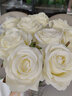 黛莉森仿真玫瑰花假花婚礼装饰花摆设客厅餐厅永生花摆件生日礼物送女友 10枝玫瑰-白色 实拍图