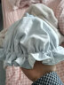 贝娜茜婴儿帽子秋冬款春秋薄款0-3个月6可调节渔夫帽盆帽婴幼新生儿胎帽 PM150-天蓝 0-3个月（抽绳可调节） 实拍图