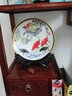 悦灵美 景德镇陶瓷装饰盘坐盘中式粉彩装饰摆件客厅办公室玄关书房摆设 鸿运当头（直径26CM） 带龙头支架 实拍图