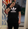 阿迪达斯 （adidas）三叶草男装 2025夏季新款运动服跑步健身训练舒适透气休闲短袖T恤 黑色/棉质透气/主推款 XL 实拍图