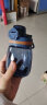 ONEDAY 水杯女夏季太空杯学生塑料小容量小巧儿童便携韩版运动杯子直饮 蓝色350ml（杯刷+贴纸） 实拍图