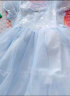 迪士尼（DISNEY）童装女童短袖连衣裙爱莎公主六一梦幻网纱裙子24夏DB321RE04蓝120 晒单实拍图