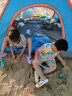 盛源（SHENGYUAN）速开手抛帐篷 3-4人双门全自动户外露营装备公园休闲沙滩帐篷蓝色 实拍图