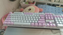 银雕(YINDIAO) K500键盘彩包升级版 机械手感 游戏背光电竞办公 USB外接键盘 全尺寸 白紫双拼混光有线键盘 实拍图