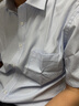 罗蒙短袖衬衫男士薄款条纹衬衫商务职业工装衬衣男装L82D997蓝 41  实拍图