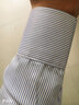 鳄鱼恤竖条纹衬衫男短袖抗皱免烫商务职业正装加肥加大码男士格子衬衣 细蓝条纹 40 175/92A 实拍图