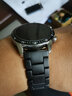 例米华为智能手表Watch6/5/4/3pro表带GT6/5/4/3/2表带荣耀gt4/5Pro金属不锈钢米兰替换腕带男女新款 三珠陶瓷-黑色 华为GT2/3代(46mm)+钢化膜2片 实拍图