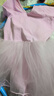 艾舞戈儿童舞蹈服女童专业练功服幼儿芭蕾舞裙衣服小女孩纱裙中国舞服 粉色-短袖 130 实拍图