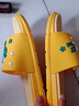 安尚芬踩屎感凉拖鞋女士室内外卡通可爱EVA舒适软底夏季防滑一字拖男款 黄色【卡通熊】 38-39 适合37-38 实拍图