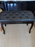 金斯曼（KINGSIMAN）全实木烤漆环保儿童成人单人双人升降带箱通用古筝凳电钢琴凳椅子乐器凳 【黑色】双人大包面【带箱】 实拍图