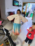 罗蒙女童汉服新中式古装秋款唐装中国风演出服 汉服茶白色两件套 160 实拍图