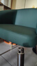 托尼斯餐椅简约创意家用北欧餐厅实木椅子皮艺现代休闲洽谈咖啡厅设计师 墨绿色-皮质 实拍图